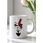 Mio Life God Of War Kratos Tasarımlı 330ML Baskılı Beyaz Seramik Kupa Bardak - 100 Adet