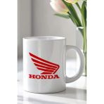 Mio Life Honda Tasarımlı 330ML Baskılı Beyaz Seramik Kupa Bardak - 100 Adet