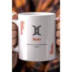 Mio Life Ikizler Burcu Temalı 330ML Baskılı Beyaz Seramik Kupa Bardak - 100 Adet