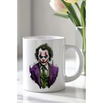 Mio Life Joker Tasarımlı 330ML Baskılı Beyaz Seramik Kupa Bardak - 100 Adet