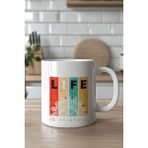Mio Life Life Is Beautiful Tasarımlı 330ML Baskılı Beyaz Seramik Kupa Bardak - 100 Adet