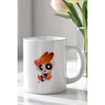 Mio Life Powerpuff Girls Tasarımlı 330ML Baskılı Beyaz Seramik Kupa Bardak - 100 Adet