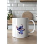 Mio Life Stitch Tasarımlı 330ML Baskılı Beyaz Seramik Kupa Bardak - 100 Adet