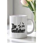 Mio Life The God Father Tasarımlı 330ML Baskılı Beyaz Seramik Kupa Bardak - 100 Adet