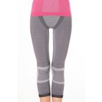 MioFit Power Short Yüksek Bel 3/4 Seamless Spor Tayt GRİ-PEMBE M-L
