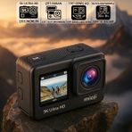 Mioji Action 12 Pro 5K 30fps 24 MP Çift Ekran WiFi 170 Derece Aksiyon Kamerası
