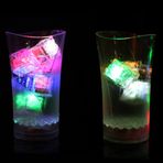 Miokycl 12 adet LED buz küpü, elektronik parçalar, indüksiyon, sıvı parlaklık, renkli buz küpleri, yanıp sönen ışıklar, parlak