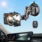 MIOLOE Araç Telefonu Montajlı Video Kayıt, Evrensel 360° Dönen Kol Vantuz, Araç Telefonu Tutacağı, Vlog Selfie Canlı Akış, Gösterge Paneli, Ön Cam, Sunroof için Ağır Hizmet Tipi Araç Telefonu Montajı
