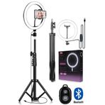 Miomi Tripod Ledli Ayaklı Tripot Pro 6500k Youtuber Fotoğraf Video Çekimi Telefon Tutucu(KUMANDA HEDİYE)
