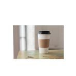 Miopack 16 Oz Siyah Kapaklı Karton Latte Bardak 100 Lü 400 Ml - (bardak Ceketi 100 Lü)