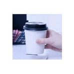 Miopack 8 oz Kalın Siyah Kapaklı Karton Kağıt Bardak 8 oz Ekstra Kalın 230 ml 100 Adet