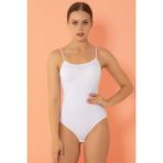 Miorre 001-000274 Beyaz Ip Askılı Çıtçıtlı Body
