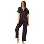 Miorre Bayan Saten Pijama Takımı DARK MOR M-L