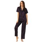 Miorre Bayan Saten Pijama Takımı DARK MOR S-M