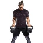 Miorre MioFit Erkek Lightweight Running Kısa Kollu Dikişsiz Spor Tişört SİYAH-GRİ XL-XXL