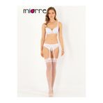 miorre Push-Up Dolgulu Dantelli 5'Li Jartiyer Sütyen Takım,Beyaz Standart