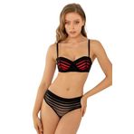 Miorre Push-Up Dolgulu Straplez Siyah Sütyen Takım
