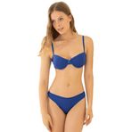 Miorre Sky Night Push-Up Dolgulu Straplez Saks Mavi Sütyen Takım