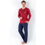Miorre Uzun Kol Erkek Pijama Takımı - S - Bordo