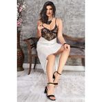 Miorre Uzun Transparan Gecelik BEYAZ L-XL