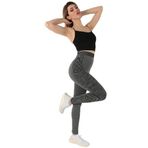 Miorre Yüksek Bel Desenli Spor Seamless Tayt SİYAH S-M