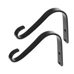 Mipcase 2pcs Balkon Saksı Askıları Dekoratif Kancalar Demir Kancalar Çiçek Sepet Çit Kancaları