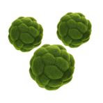 Mipcase 3 Adet Simüle Yosun Dekoratif Asılı Çim Topu Yosun Dekoratif Toplar Yapay Bitki Çiçek Topu Topiary Toplar Dekoratif Yosun Model Çim Topu Plastik Yeşil