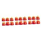 Mipcase 3 Takım Şanslı Çanta Bibloları Çin Yuanı Bao Oyuncak Bebek Evi Aksesuarları Dua Kasesi Feng Shui Süsleri Para Kasesi Süsleme Refah Heykelcik Para Potu Reçine Kırmızı 6 Adet * 3
