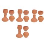 Mipcase 4 Takım Minyatür Saksı Minyatür Bonsai Saksıları Seramik Saksılar Mini Seramik Kaplar Açık Mini Tencere Iç Mekan Bitkileri Için Ekici Saksılar Pişmiş Toprak Brown 4 Adet * 4