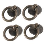Mipcase 4pcs Vintage Damla Çekmecesi Salıncak Çekiyor Retro Bronz Kabine Çekme Kolları Dresser Komodinli Dolap Donanımı
