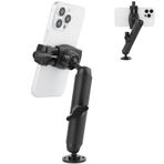 Mippko Kamyon/Araba/Tekne/Duvar/Masa için Duvara Monte Telefon Tutacağı, 3.5~7.5 inç iPhone/Nexus/HTC/LG/Huawei/Akıllı Telefonlarla Uyumlu, 360 ° Ayar Alüminyum Alaşımlı Kol Delme Taban Dağı