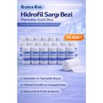 Mir Kitap 6 cm x 4 M Hidrofil Sargı Bezi Pamuklu Gazlı Bez Kısa Metraj Medikal Sarım Bezi 20 Adet
