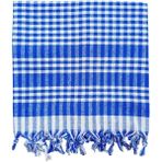 Mira Home 170 x 170 Pötikare Yer Sofra Bezi Piknik Masa Örtüsü Saçaklı - 170 x 170 cm - Mavi