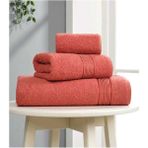 Mira Home 3 Lü Banyo Havlusu Seti Pamuklu Ritim Kiremit - Standart - Çok Renkli