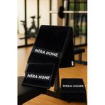 Mira Home 3'lü Spor Fitness Havlusu 30x100 cm%100 Pamuklu Siyah (Yazılı)