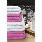 Mira Home 4 Lü Banyo Havlusu Takımı Soft Büyük Havlulu Pamuklu Havlu Seti 90X150 cm Beyaz - 90 x 150 cm - Pembe