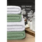 Mira Home 4 Lü Banyo Havlusu Takımı Soft Büyük Havlulu Pamuklu Havlu Seti 90X150 cm Beyaz - 90 x 150 cm - Yeşil