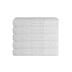 Mira Home 5 li Otel Banyo Havlusu %100 Pamuklu 70X150 Cm Beyaz 16/1 Aksoft 480 Gr