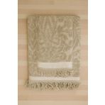 Mira Home Arden Bej %100 Pamuklu 90x150 cm 2 Parça Jakarlı Banyo Havlu Takımı