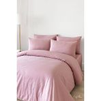 Mira Home Aria Çizgi Saten Çift Kişilik Nevresim Takımı %100 Pamuklu Pudra Çok Renkli