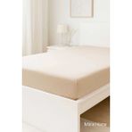 Mira Home Çift Kişilik Düz Penye %100 Pamuklu Lastikli Çarşaf 160X200 Newsheet Bej