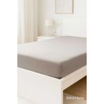 Mira Home Çift Kişilik Düz Penye %100 Pamuklu Lastikli Çarşaf 180X200 Newsheet Gri