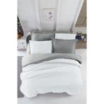 Mira Home Çift Kişilik Nevresim Takımı Pamuklu Çift Taraflı Lastikli Çarşaflı - 180 x 200 cm - Beyaz