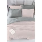 Mira Home Çift Kişilik Nevresim Takımı Pamuklu Çift Taraflı Lastikli Çarşaflı - 180 x 200 cm - Pudra