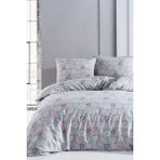 Mira Home Çift Kişilik Nevresim Takımı Pamuklu Romantik Gri - Çok Renkli - 100 x 100 cm