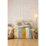 Mira Home Çift Kişilik Pamuklu Nevresim Takımı Zigzag Desenli - Çok Renkli - 100 x 100 cm