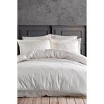Mira Home Çift Kişilik Su Yollu Saten Nevresim Takımı Polycotton Beyaz