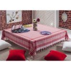 Mira Home Gözde 170X170 Cm. Kareli Desen Üçlü Sofra Bezi / Masa Örtüsü - 0,5 x 9 cm - Renkli