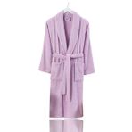 Mira Home Havlulu Banyo Bornoz Takımı%100 Pamuklu Softeco Lila L-XL