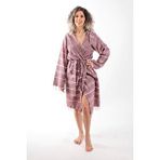 Mira Home Kapüşonlu Kadın / Erkek Peştemal Bornoz Soft %100 Pamuklu Natural - Bordo